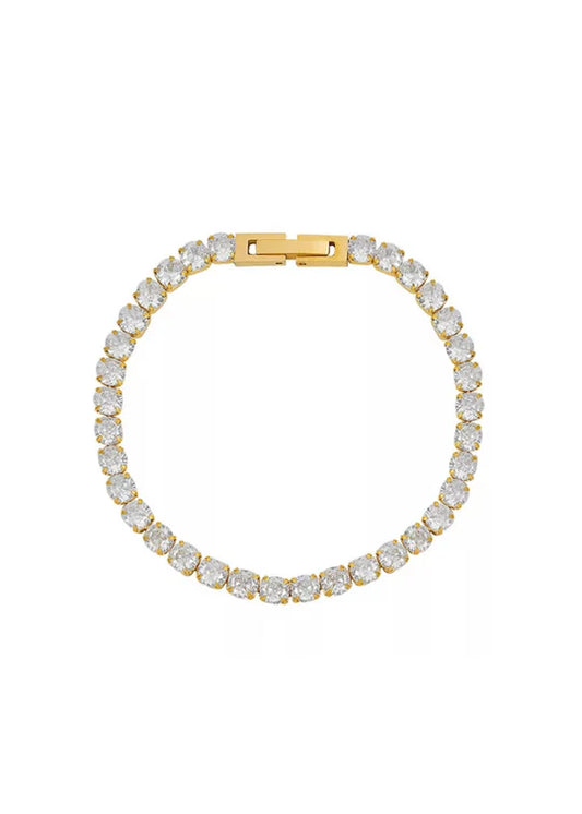 Jane Gold with Clear Stone Bracelet