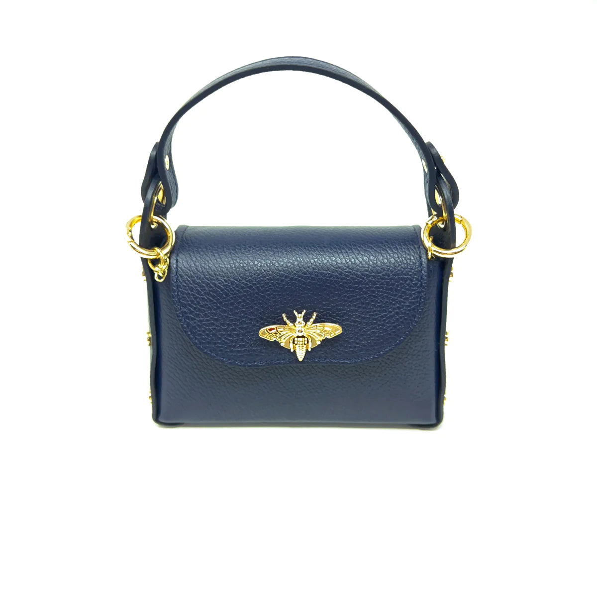 Isabella Bee Navy Leather Bag