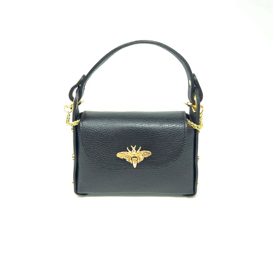 Isabella Bee Black Leather Bag