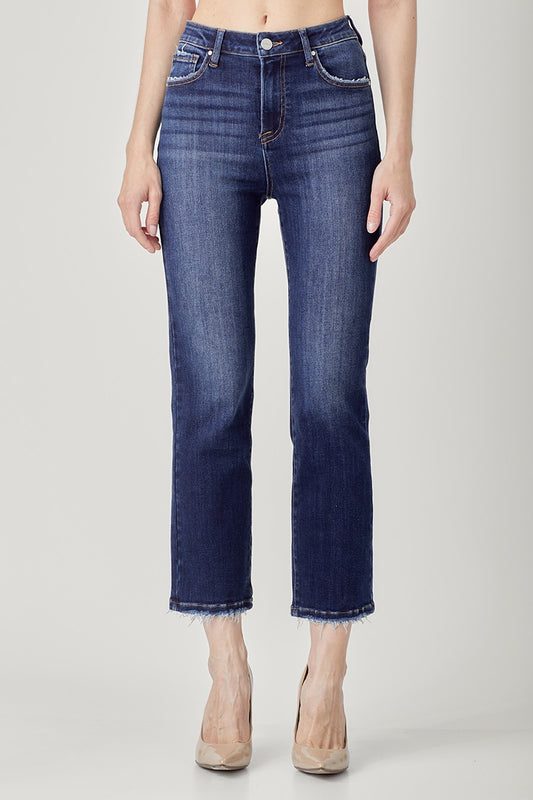 Jane High Rise Crop Straight Jeans