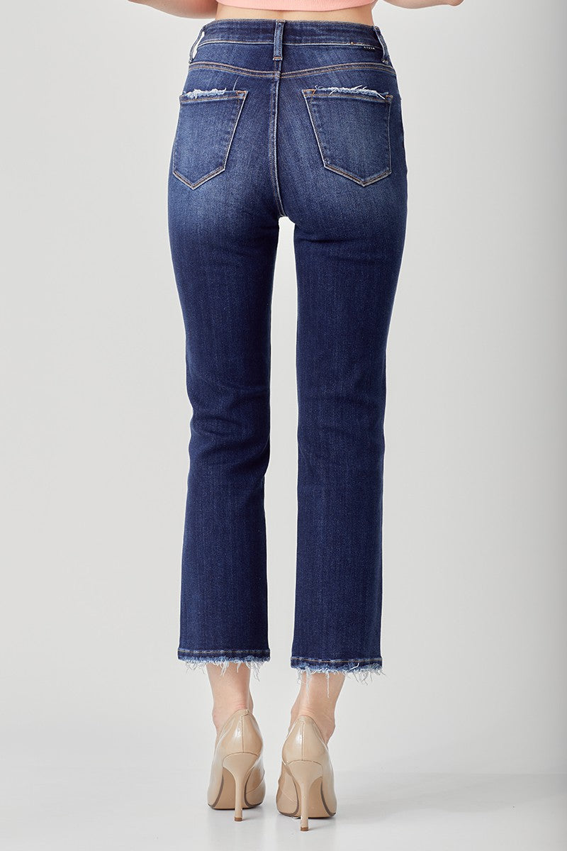 Jane High Rise Crop Straight Jeans