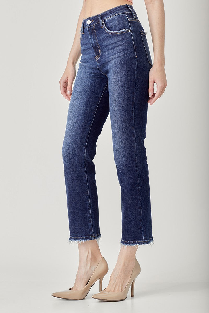 Jane High Rise Crop Straight Jeans