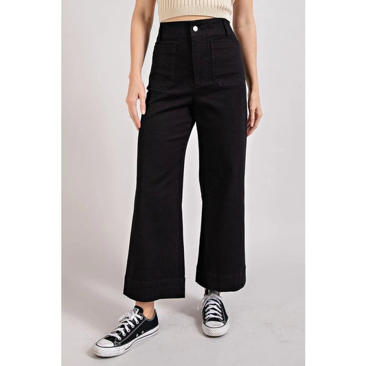 Jodie Wide Leg Black Pants