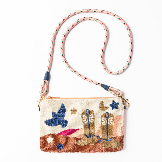 Leila Boot beaded Clutch