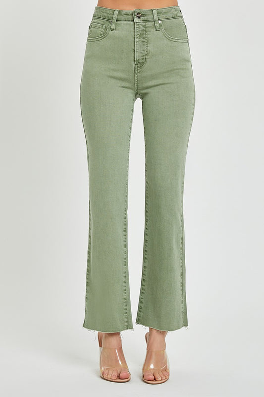 Olive Straight Leg Jeans