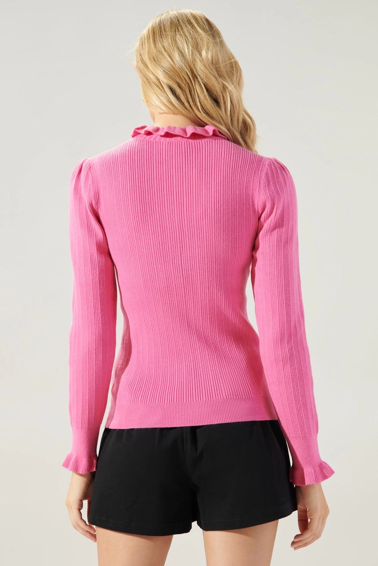 Joey Ribbed Ruffle Sweater