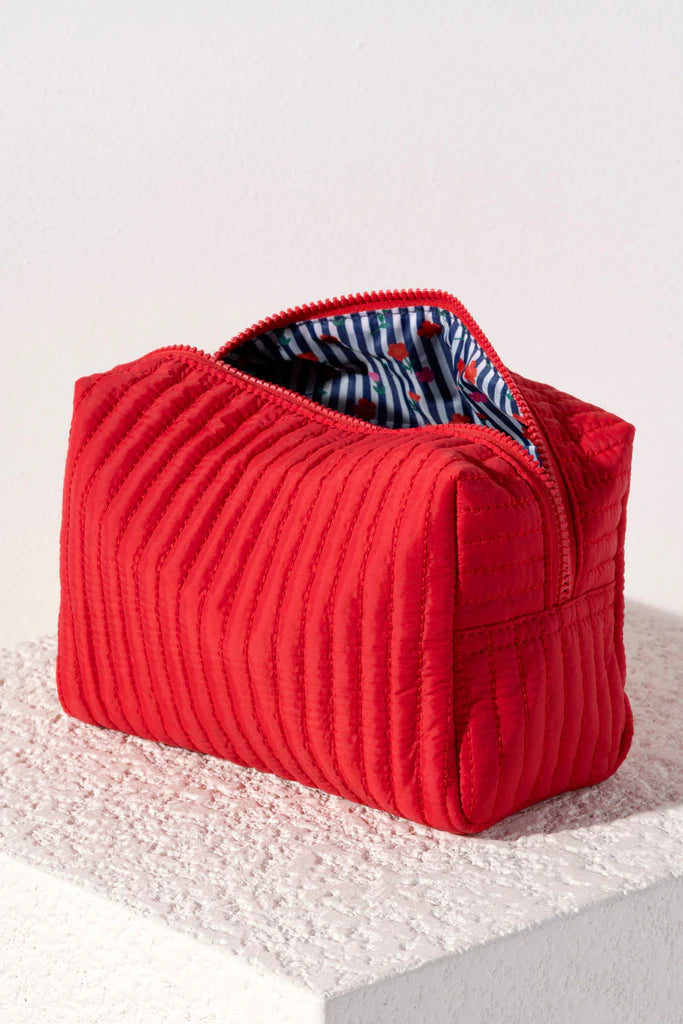 Rae Red Large Cosmetic Bag