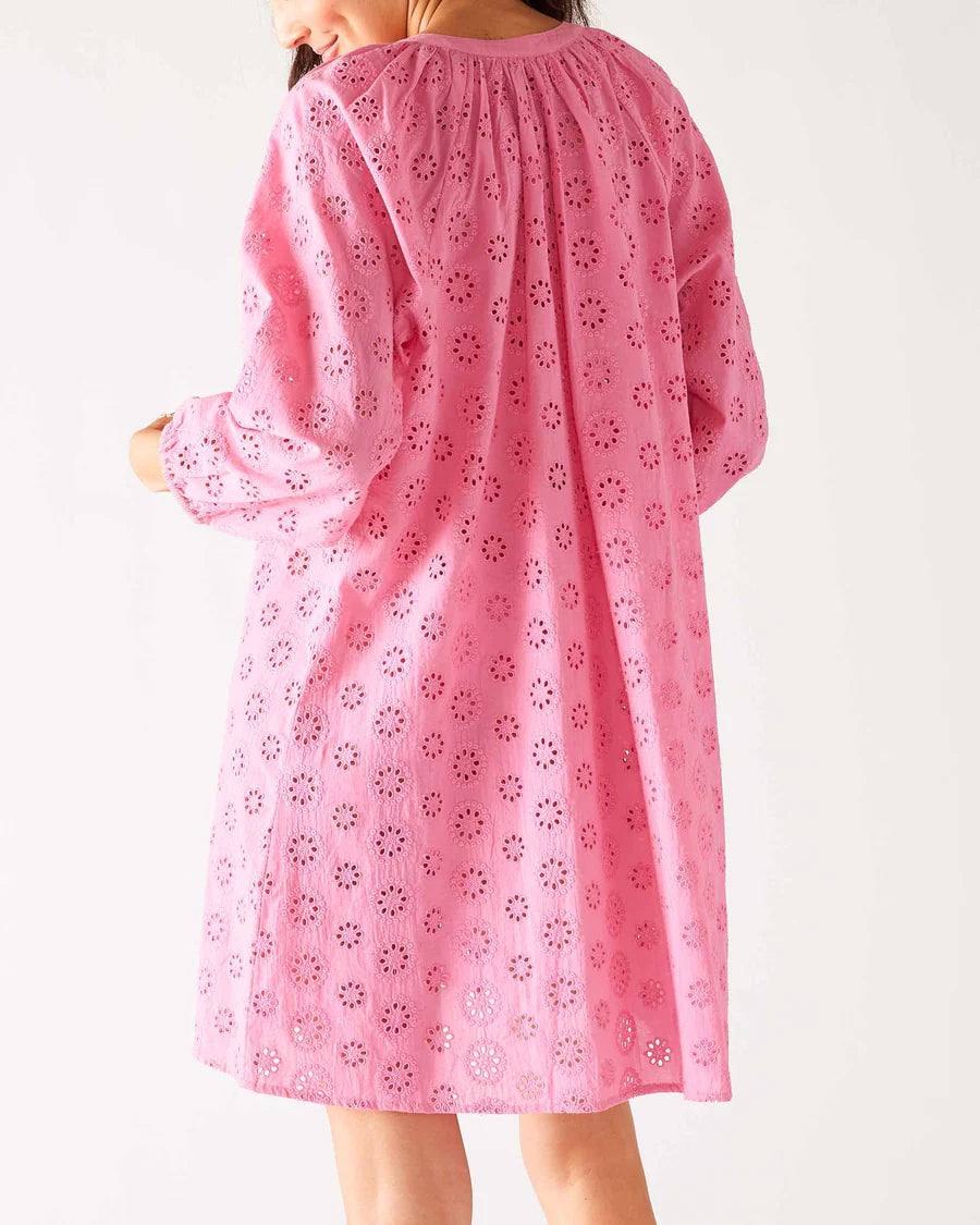 Daisy Eyelet Dress - Sugar Pink