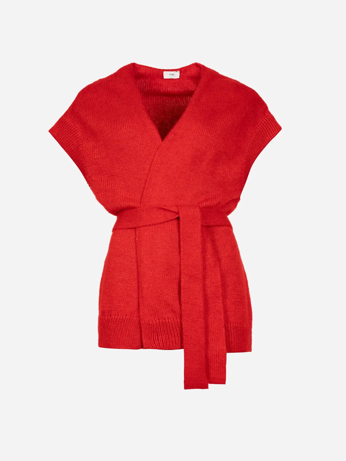 Tami Belted Red Cardigan
