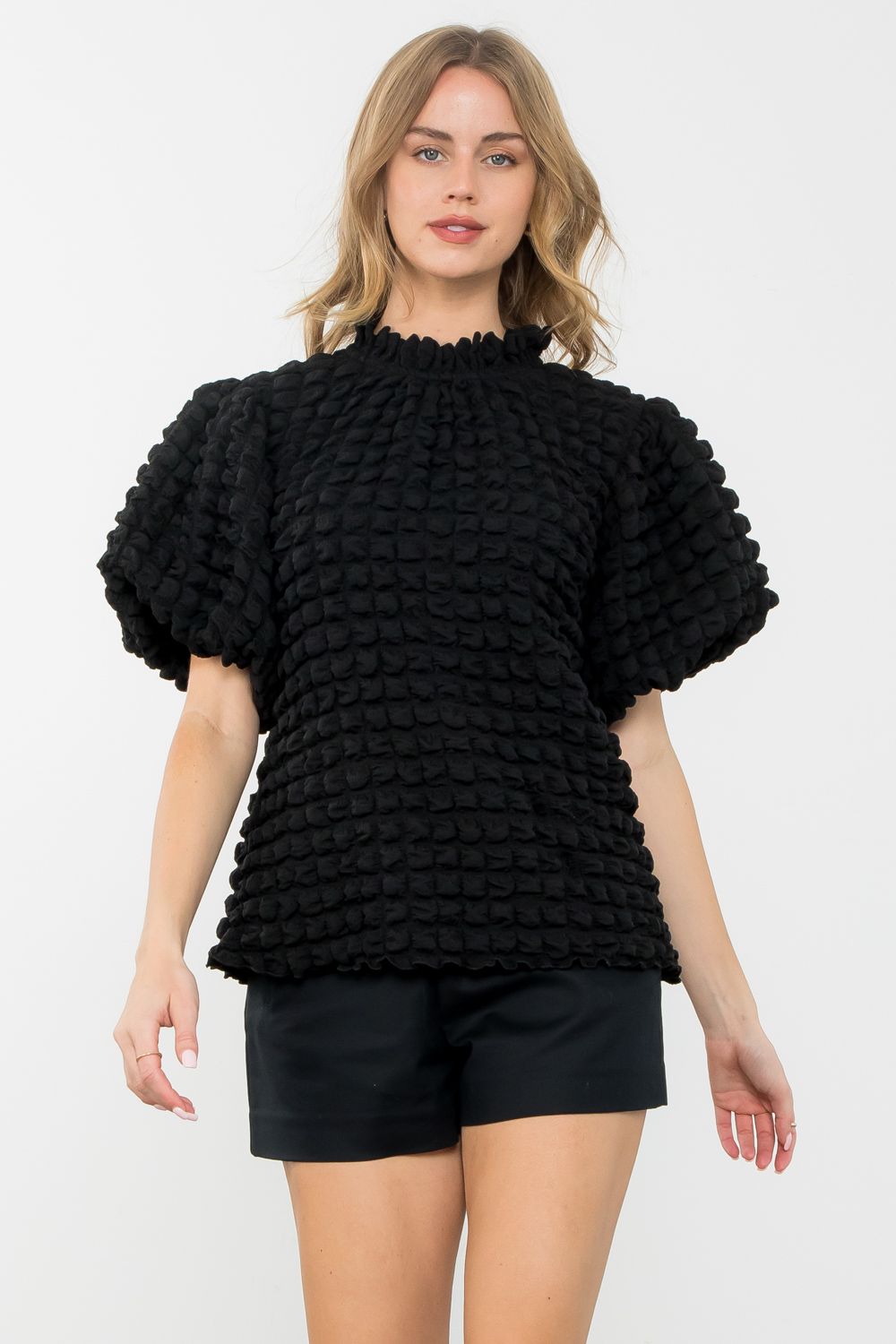 Molly Black Bubble Top