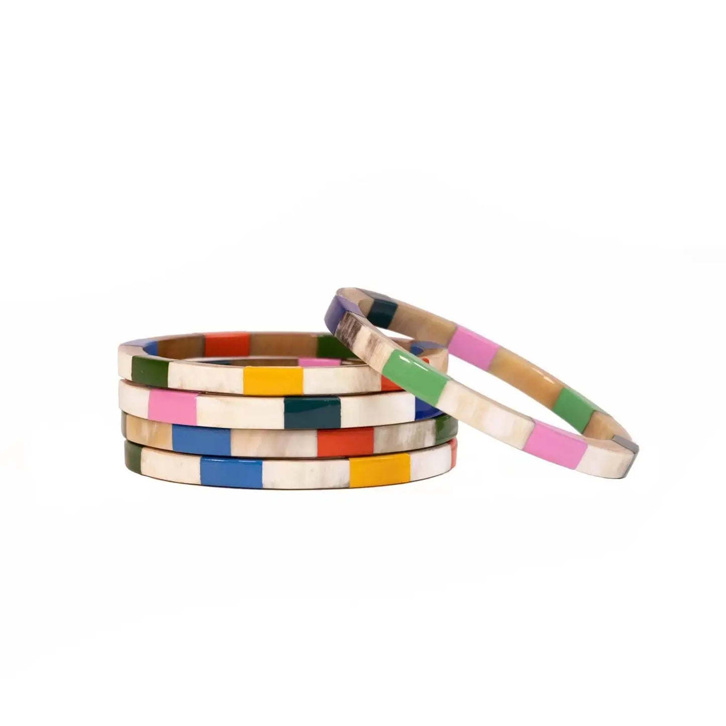 Watercolor Tile Bone Bangle