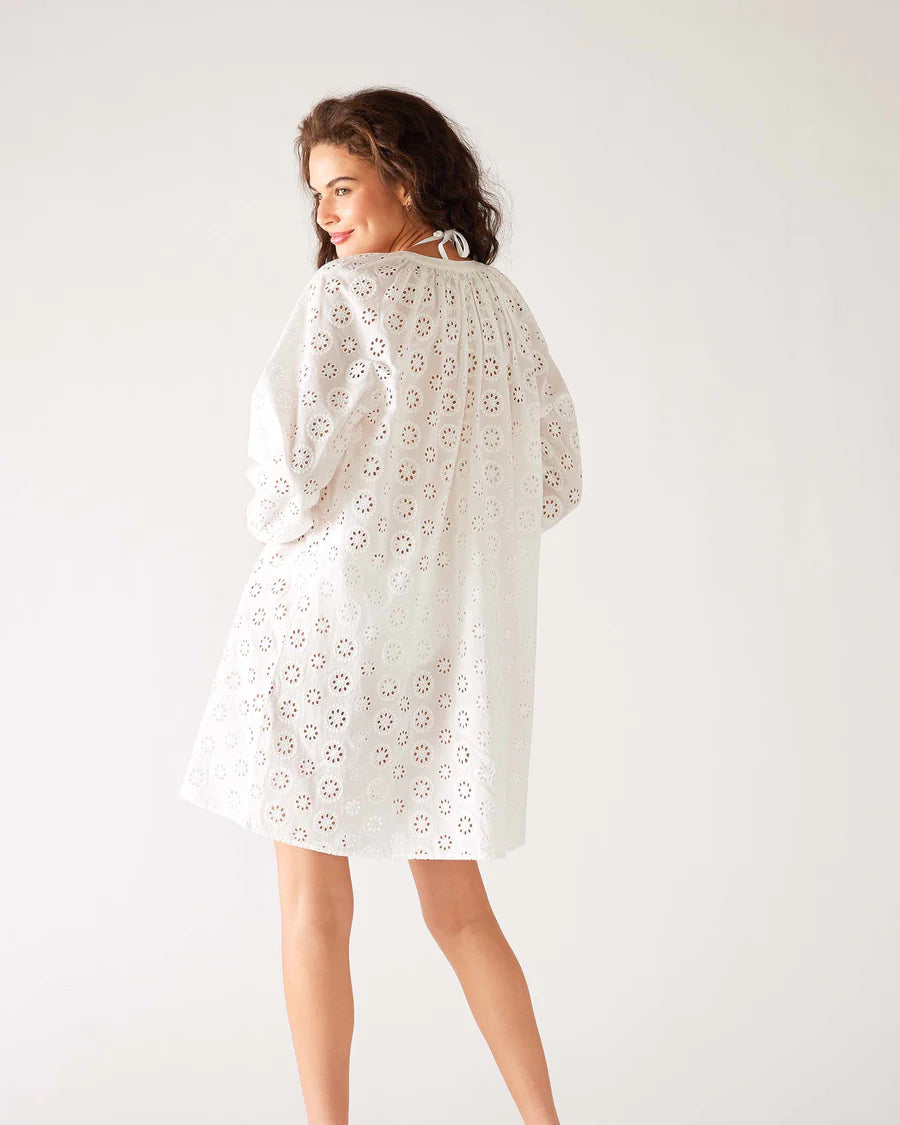 Daisy Eyelet Dress - White