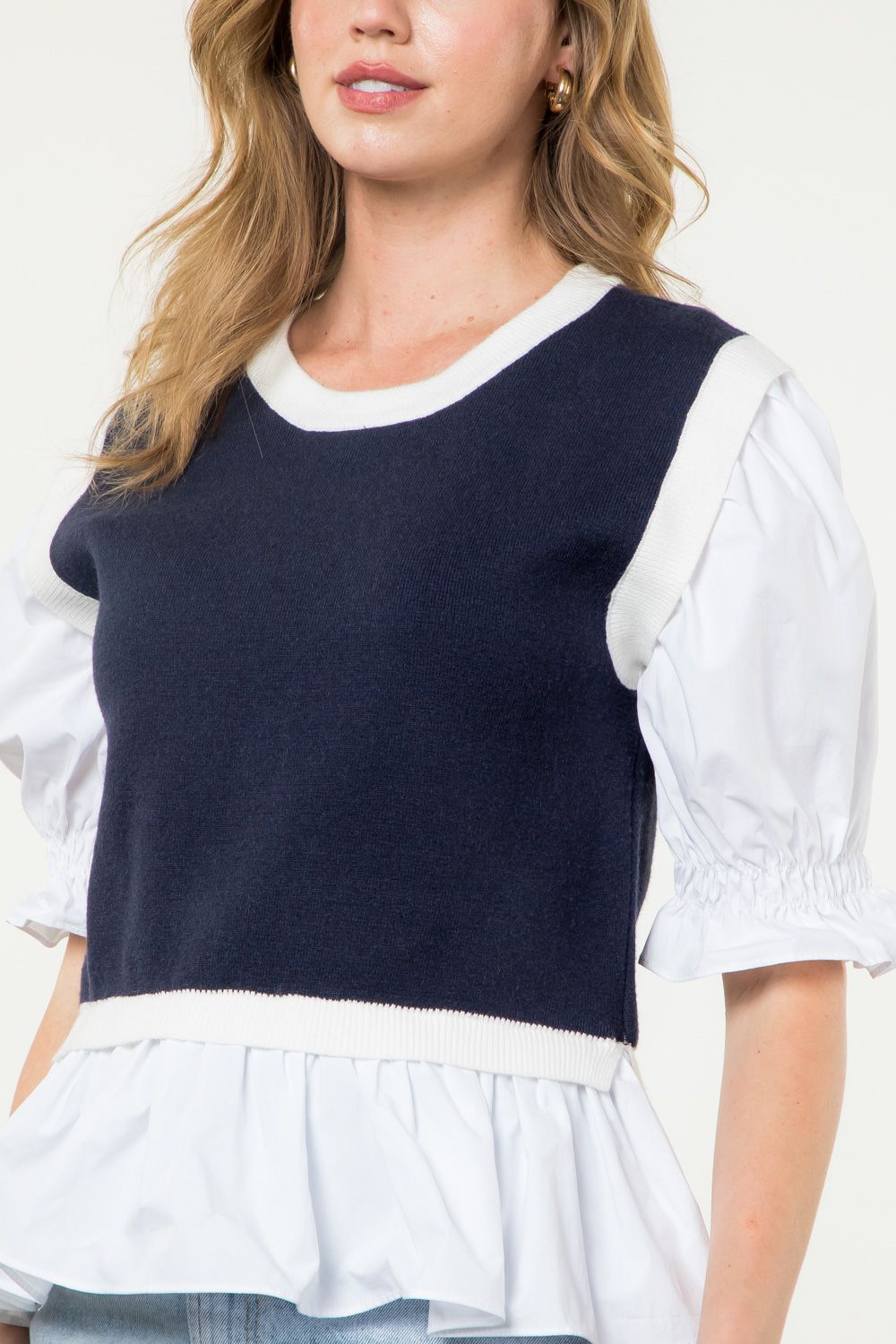 So Chic Navy Top