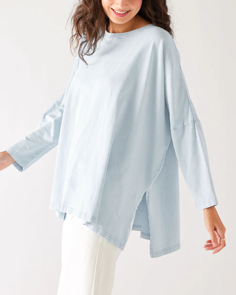 Catalina Slub Tee - Crystal Blue