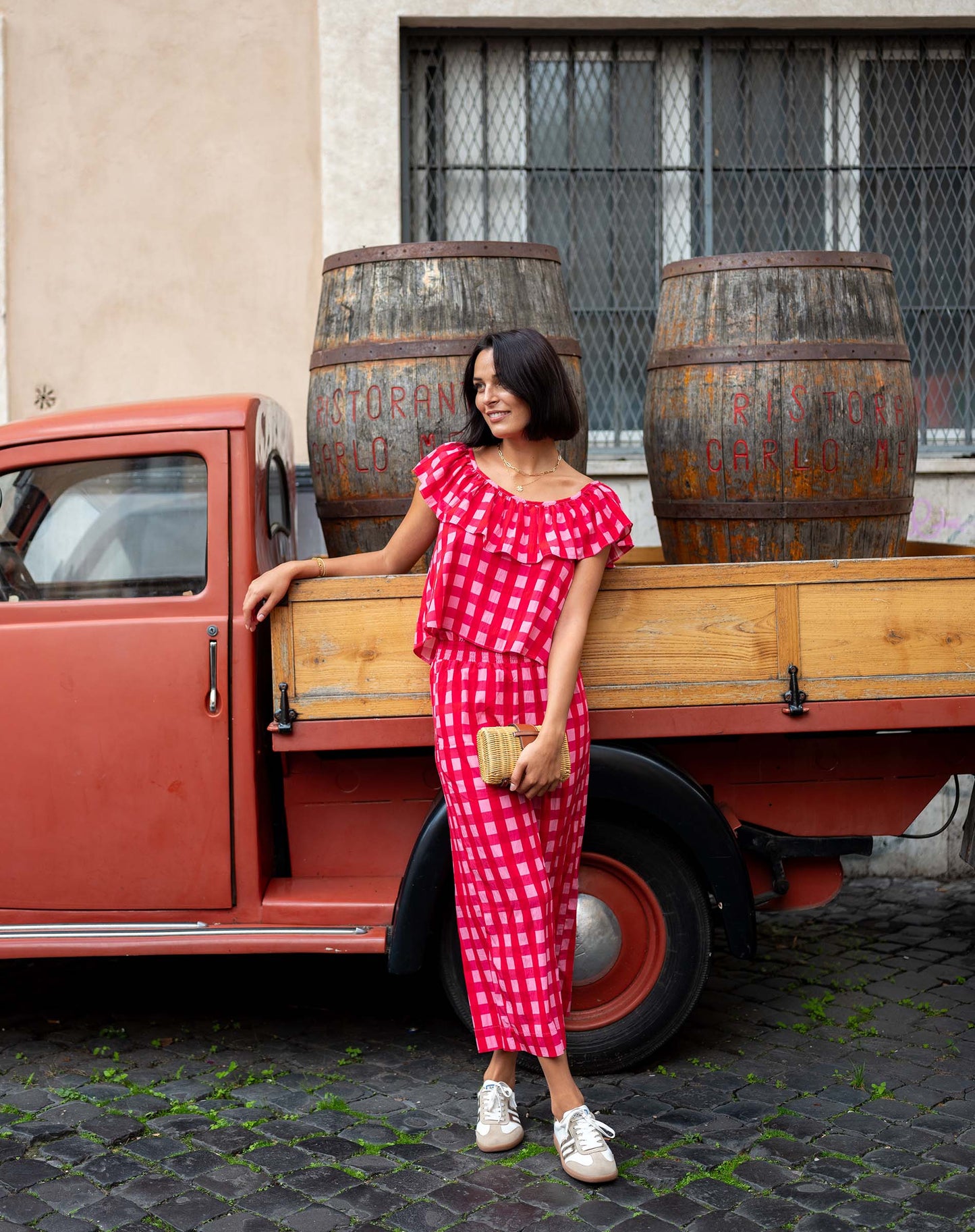 Veranda Ruffle Top - Buffalo Check